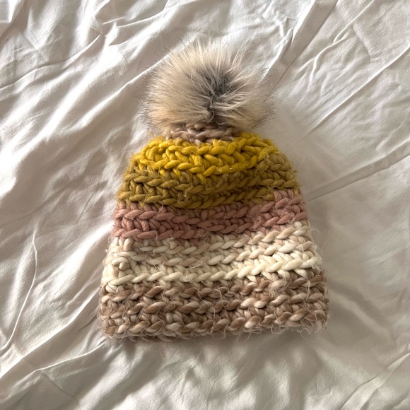 Universal Thread Chunky Knit Stripped Winter Hat - Picture 2 of 5